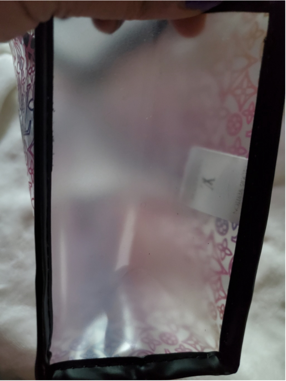 Beautiful womens clear  Cosmetic Case Pink Purple 💋 💄 - Picture 4 of 5